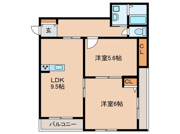 エスポワール鴻池の物件間取画像